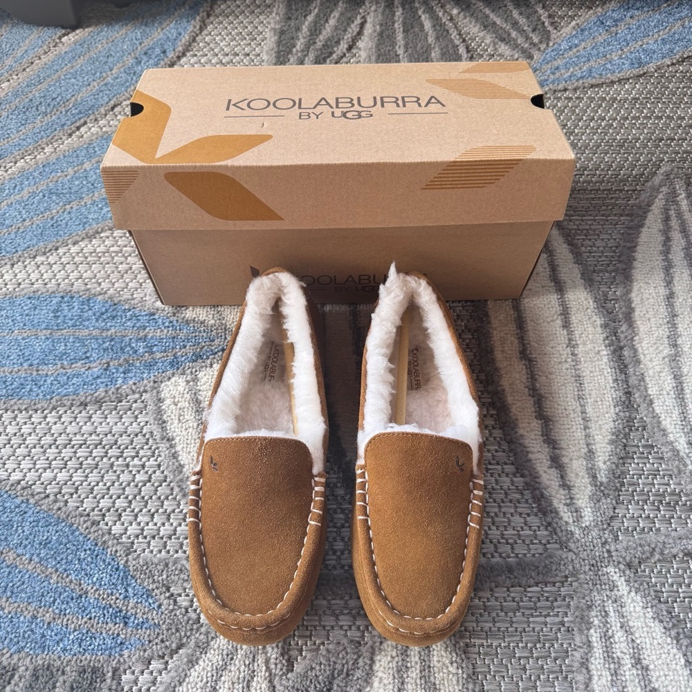 Koolaburra By UGG Women’s Lezly Slipper Chestnut Tan Size 7 New with Box